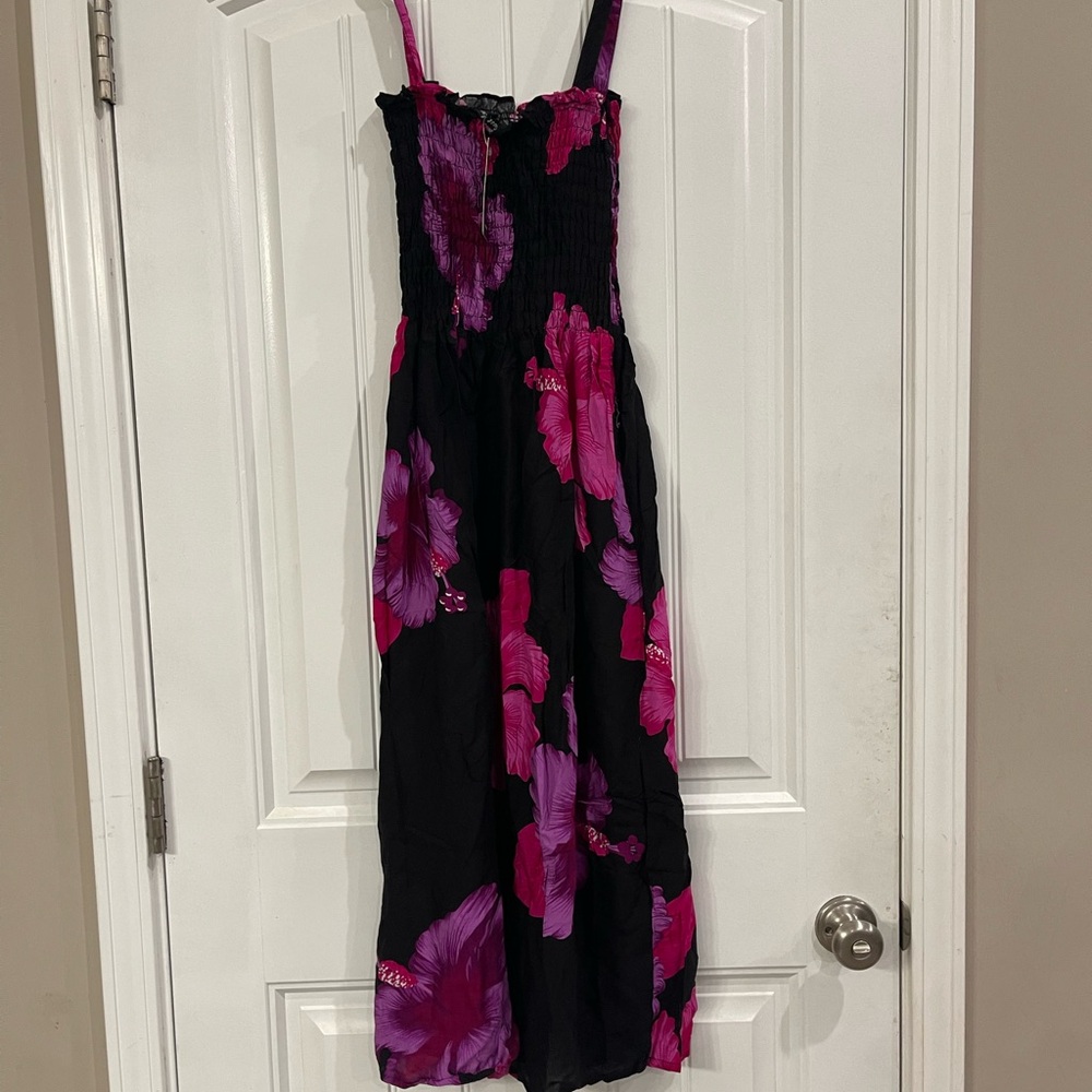 Just Love Black and Pink Floral Dress